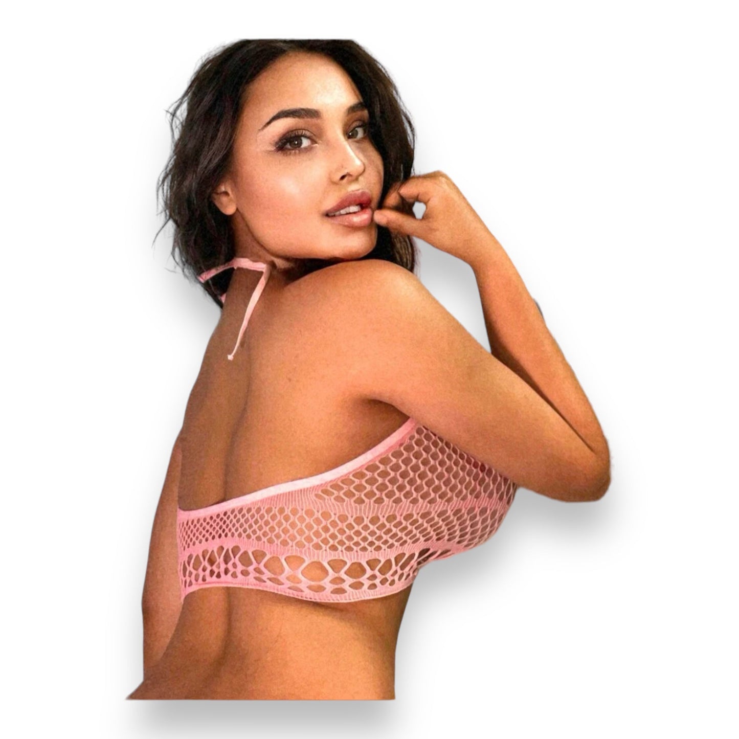 Sexy Doorschijnende Top Roze One Size Fits Most