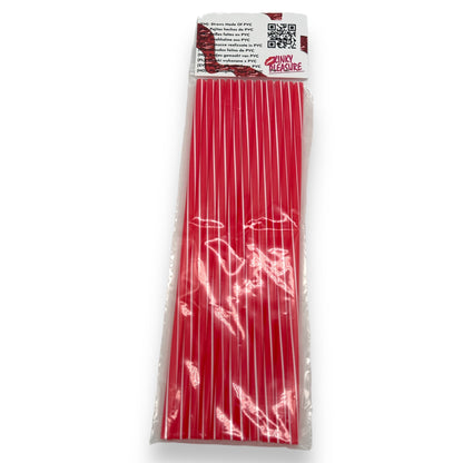 PVC Rietjes in Rood - 230x6mm - 10-Pack