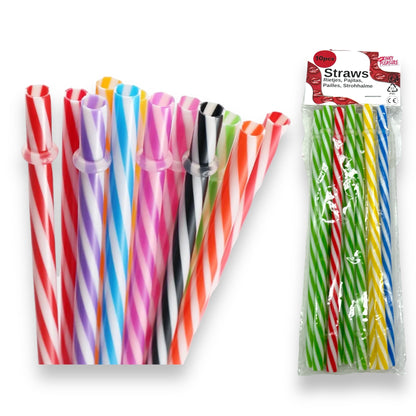 Harde Plastic Rietjes - Multicolor - 10-Pack