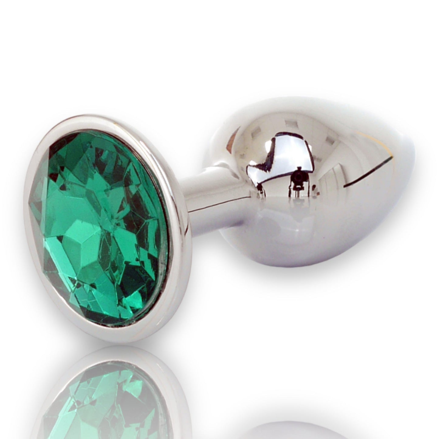 Bossoftoys - Silver Plug - Diamond Stone - Length 7 cm - Dia 2,7 cm - 4 Colours