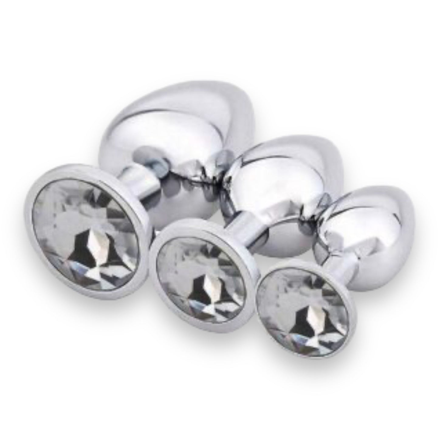 Metalen Butt Plug Set van 3 Pluggen in 3 maten en in  6 verschillende kleuren