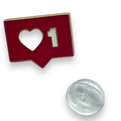 Like Button Badge Pin/Button - Vrolijke Rode Speld met Hartje