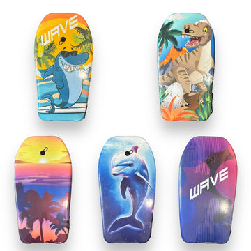 Bodyboard 78 cm - keuze uit 5 designs (dino, strand, dolfijn, golf, haai)