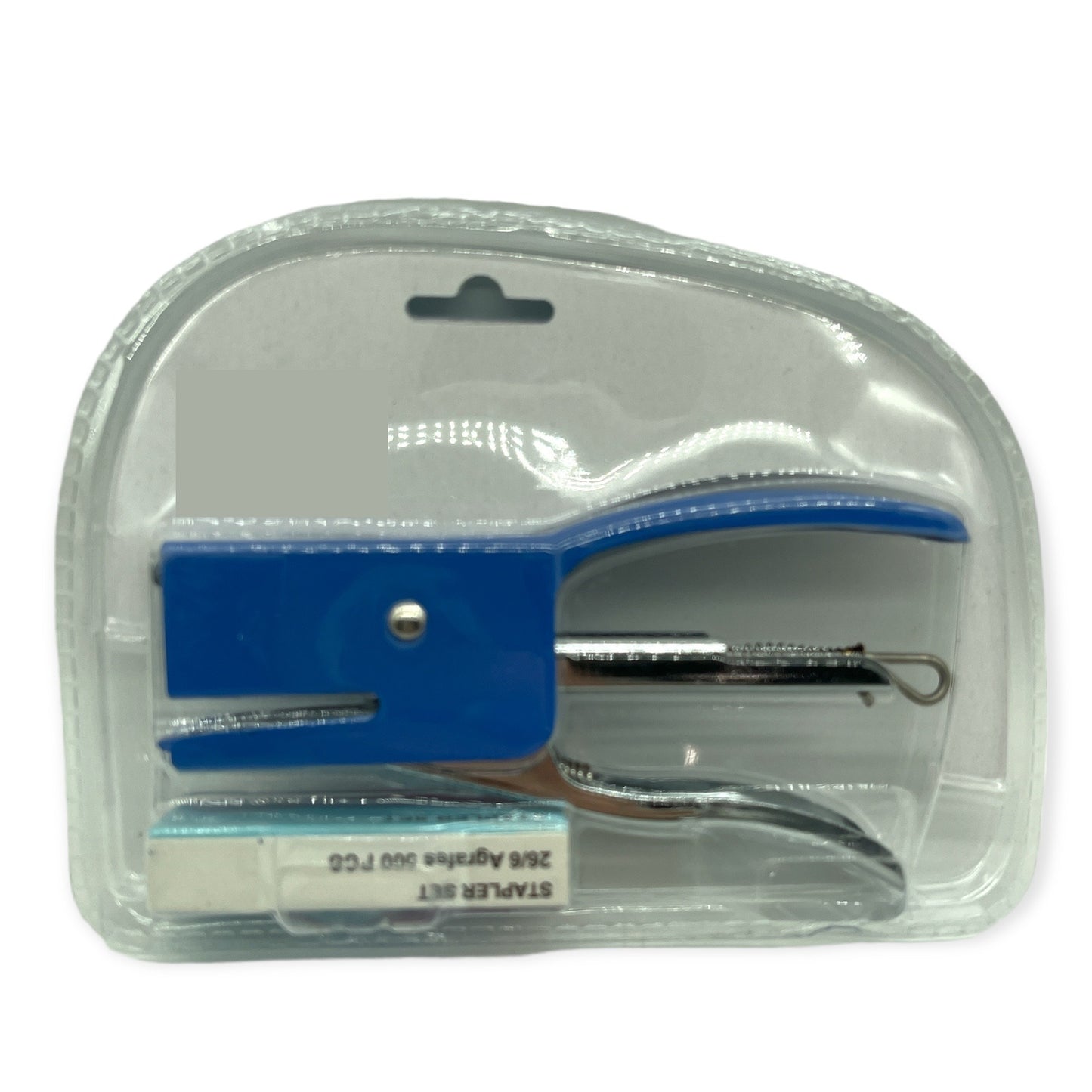 Stapler with 500 Staples in 3 Colors - Red, Blue and Black