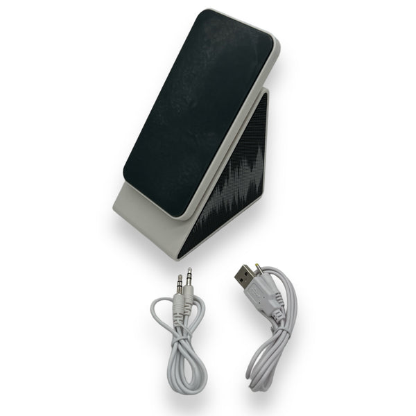 Stereo Speaker met Telefoonhouder - USB en AUX