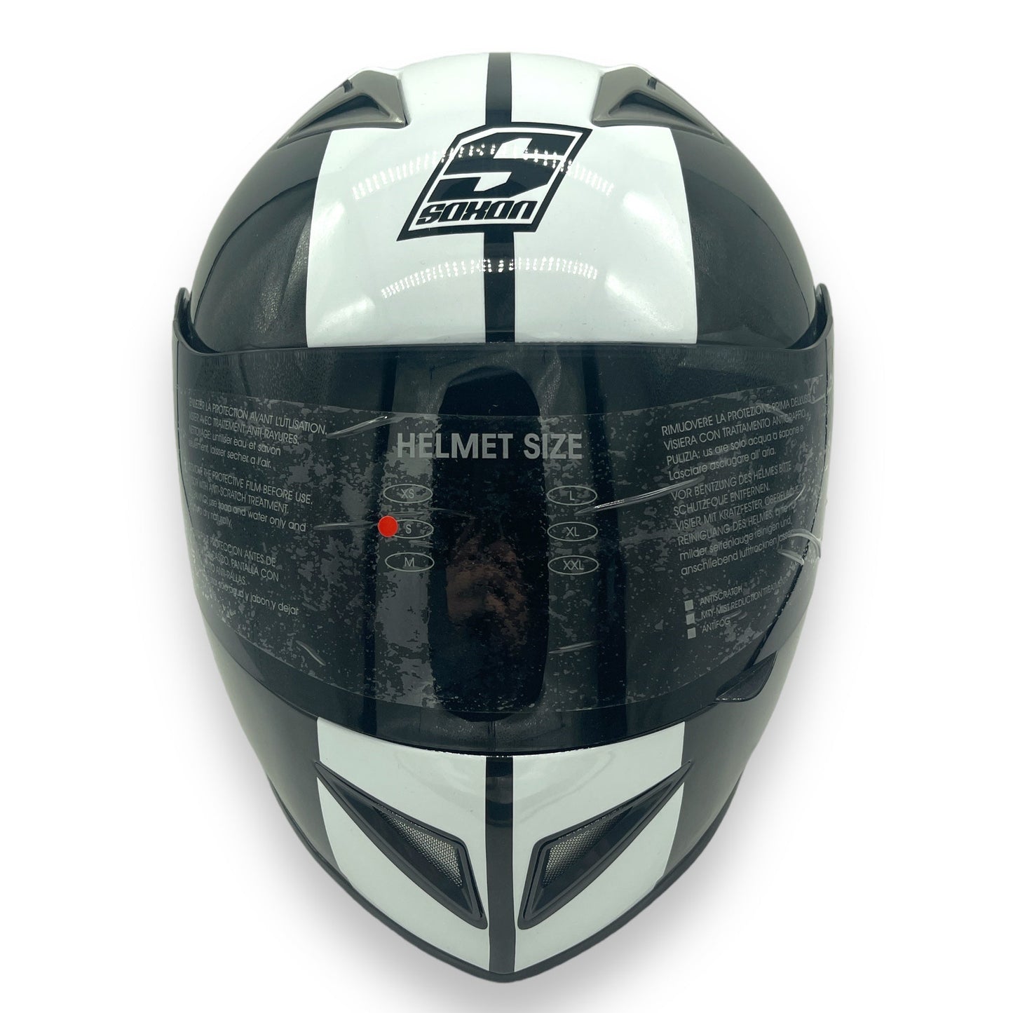 BHR Zwarte Met Wit Motor Gross Helm Maat: S