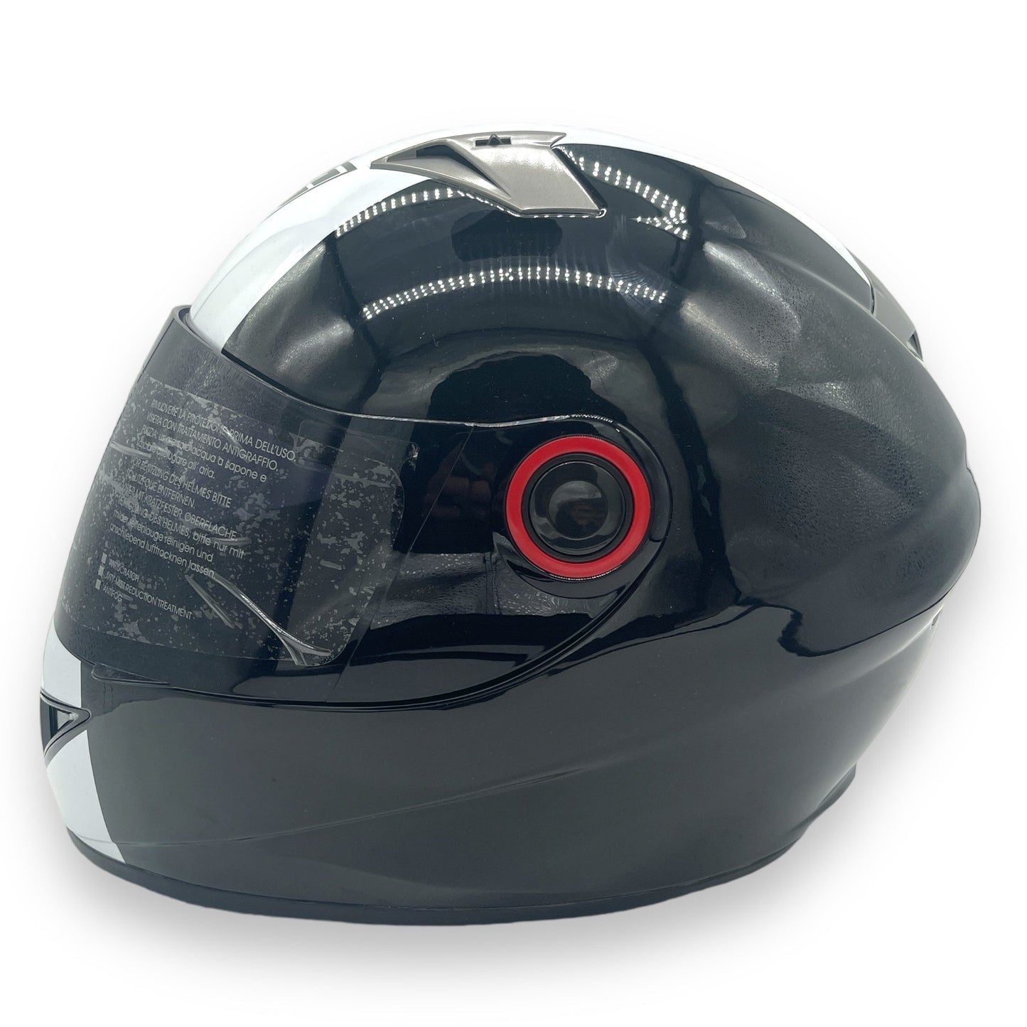 BHR Zwarte Met Wit Motor Gross Helm Maat: S