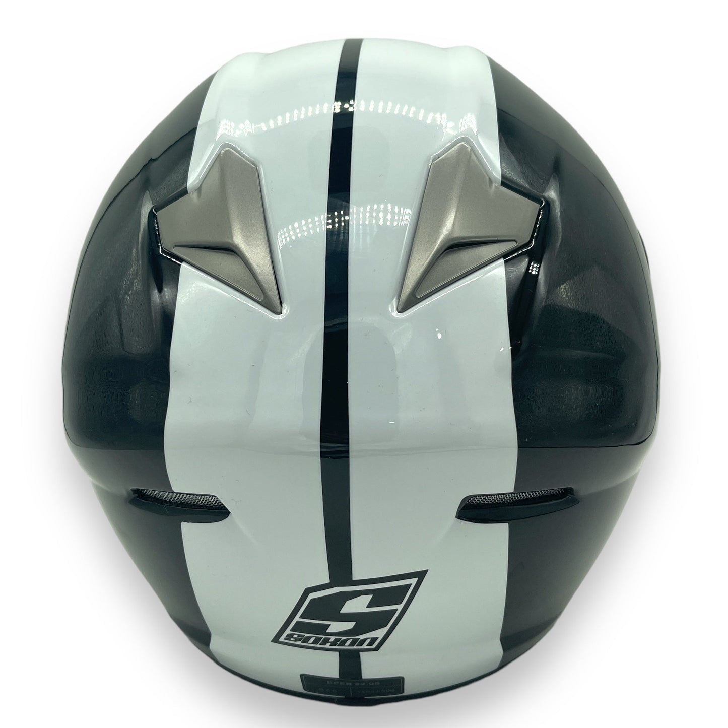 BHR Zwarte Met Wit Motor Gross Helm Maat: S