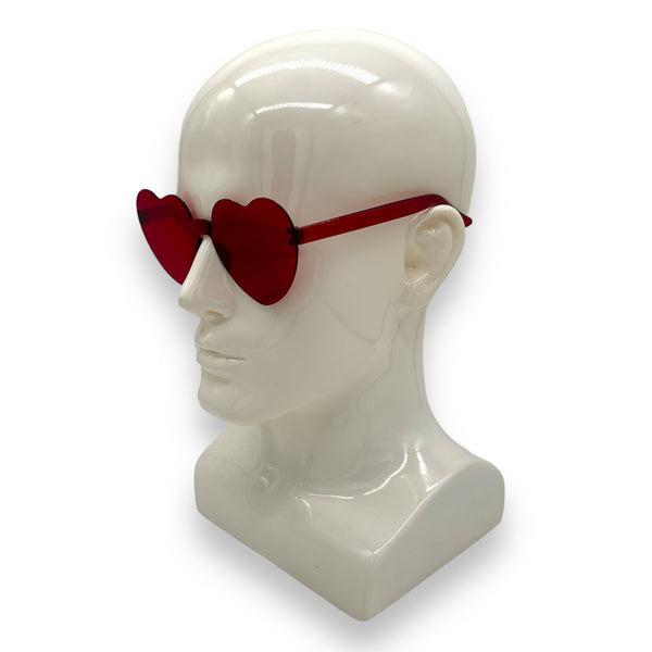 Hartvormige Zonnebril Rood - UV-bescherming
