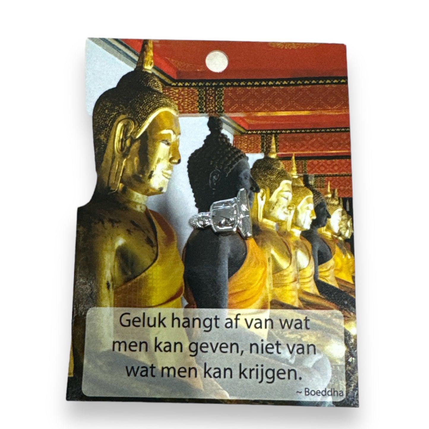 Boeddha Badge - 4 Modellen: Inspirerende Citaten en Kinky Pleasure