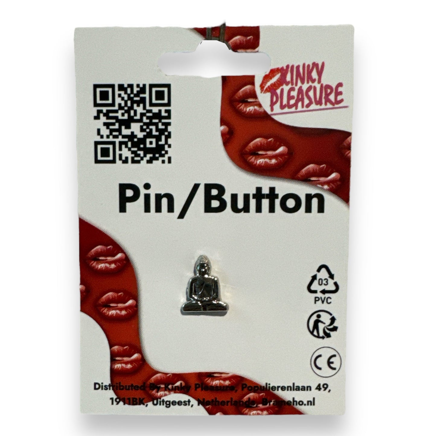 Boeddha Badge - 4 Modellen: Inspirerende Citaten en Kinky Pleasure