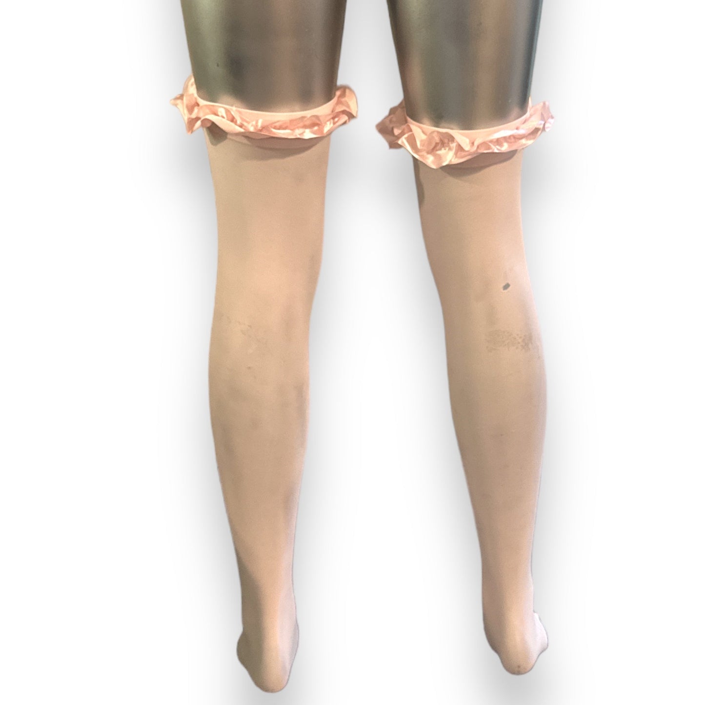 Lichtroze Stockings met Elegant Strikje - Verkrijgbaar in S/M en L/XL Maten