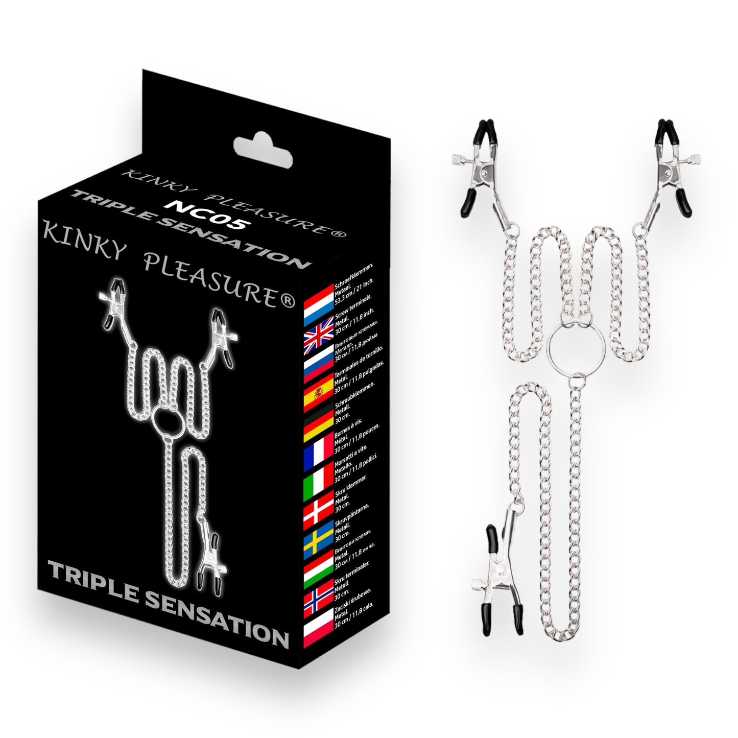 Kinky Pleasure - Tepelklemmen - 7 Modellen - Allemaal in Luxe Kleurrijke Doos - Alle Modellen 1x - 7 Stuks