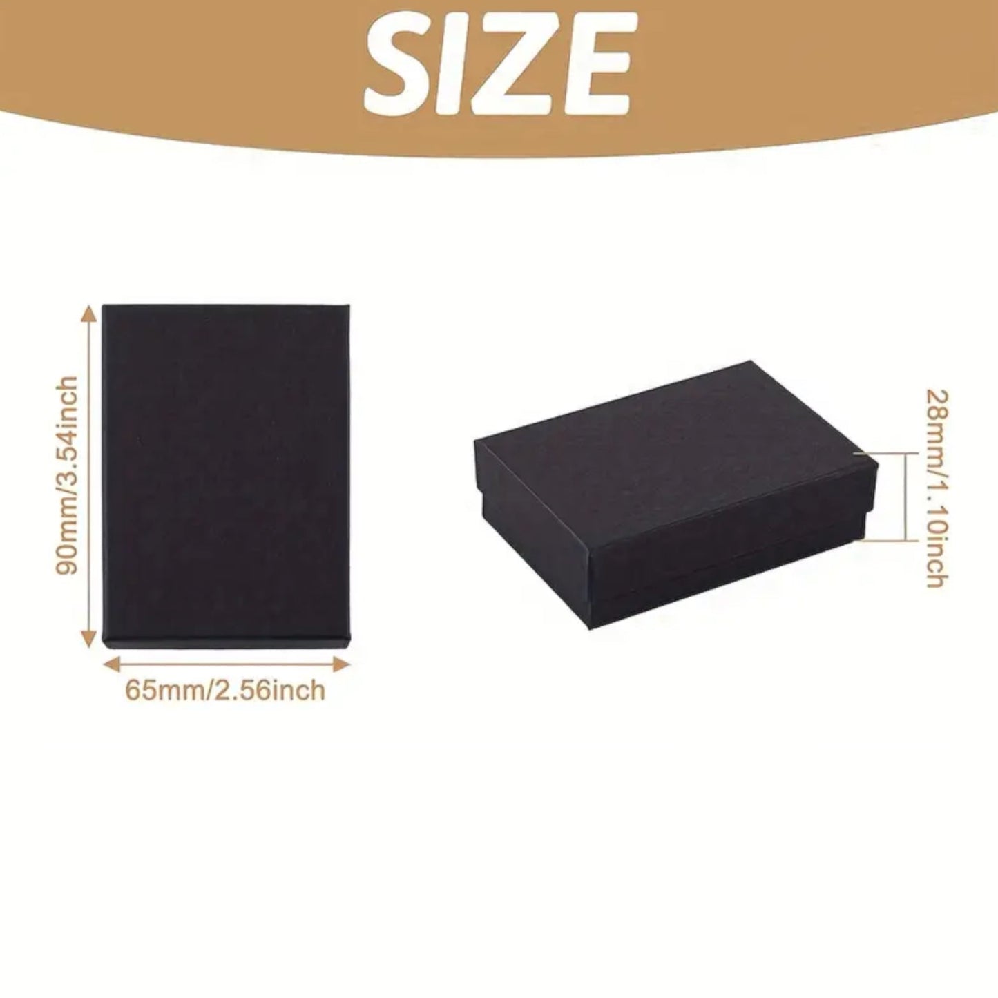 Elegante Zwarte Sieradendoos - 9 x 6,50 x 2,8 cm