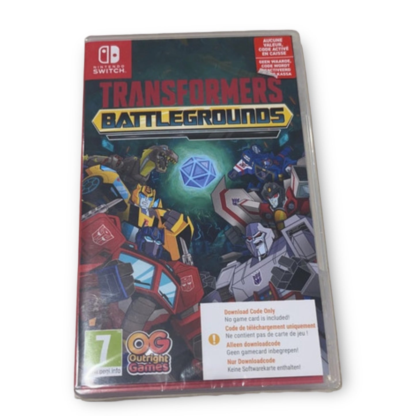 Nintendo Switch Game Transformers Battle Grounds LET OP DOWNLOAD CODE.