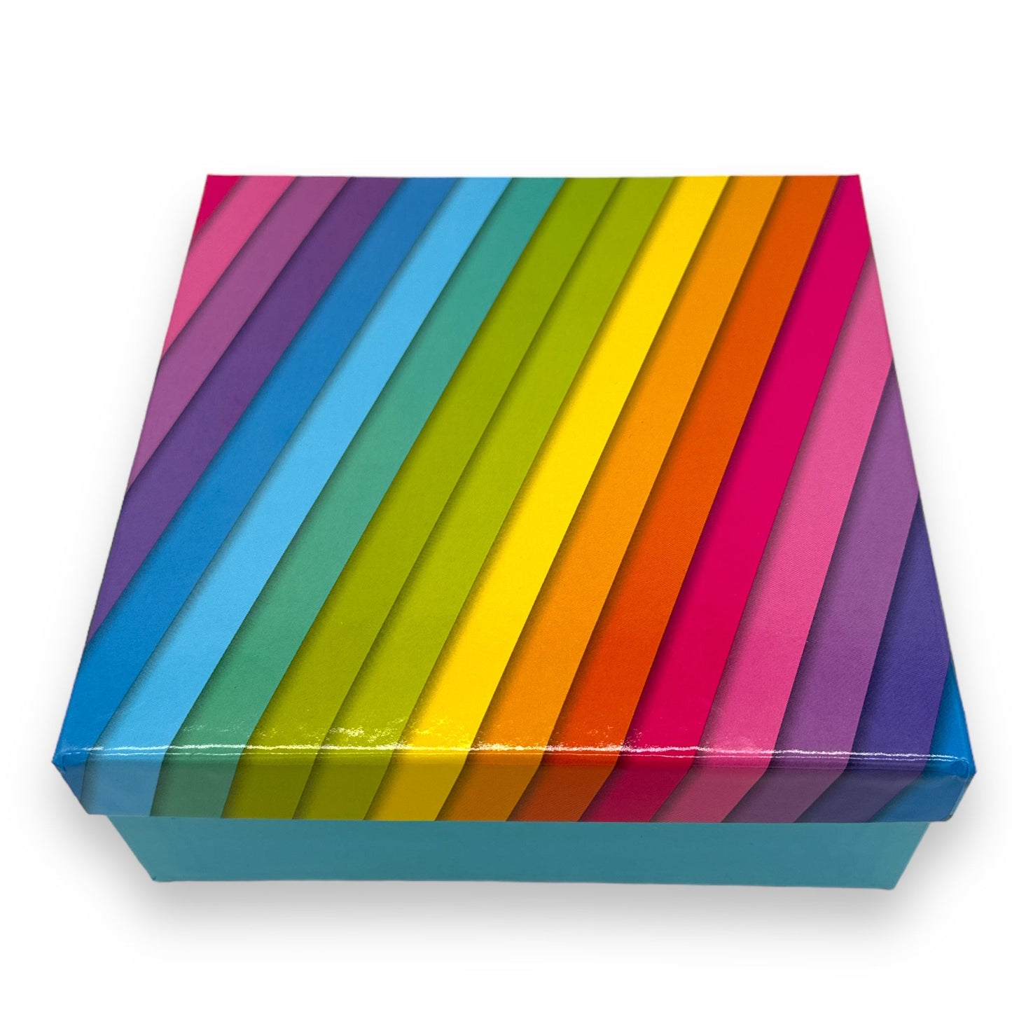 Regenboog Kartonnen Doos - 18x6,8 cm - Voeg Kleur en Stijl Toe aan Je Opbergruimte