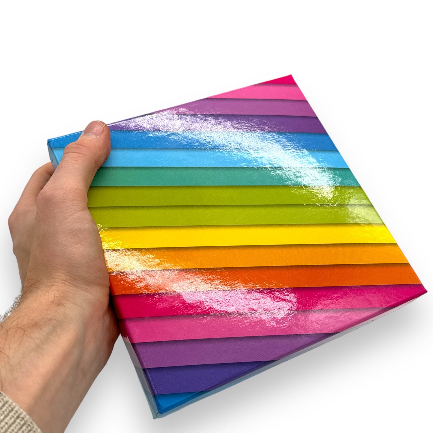 Regenboog Kartonnen Doos - 18x6,8 cm - Voeg Kleur en Stijl Toe aan Je Opbergruimte