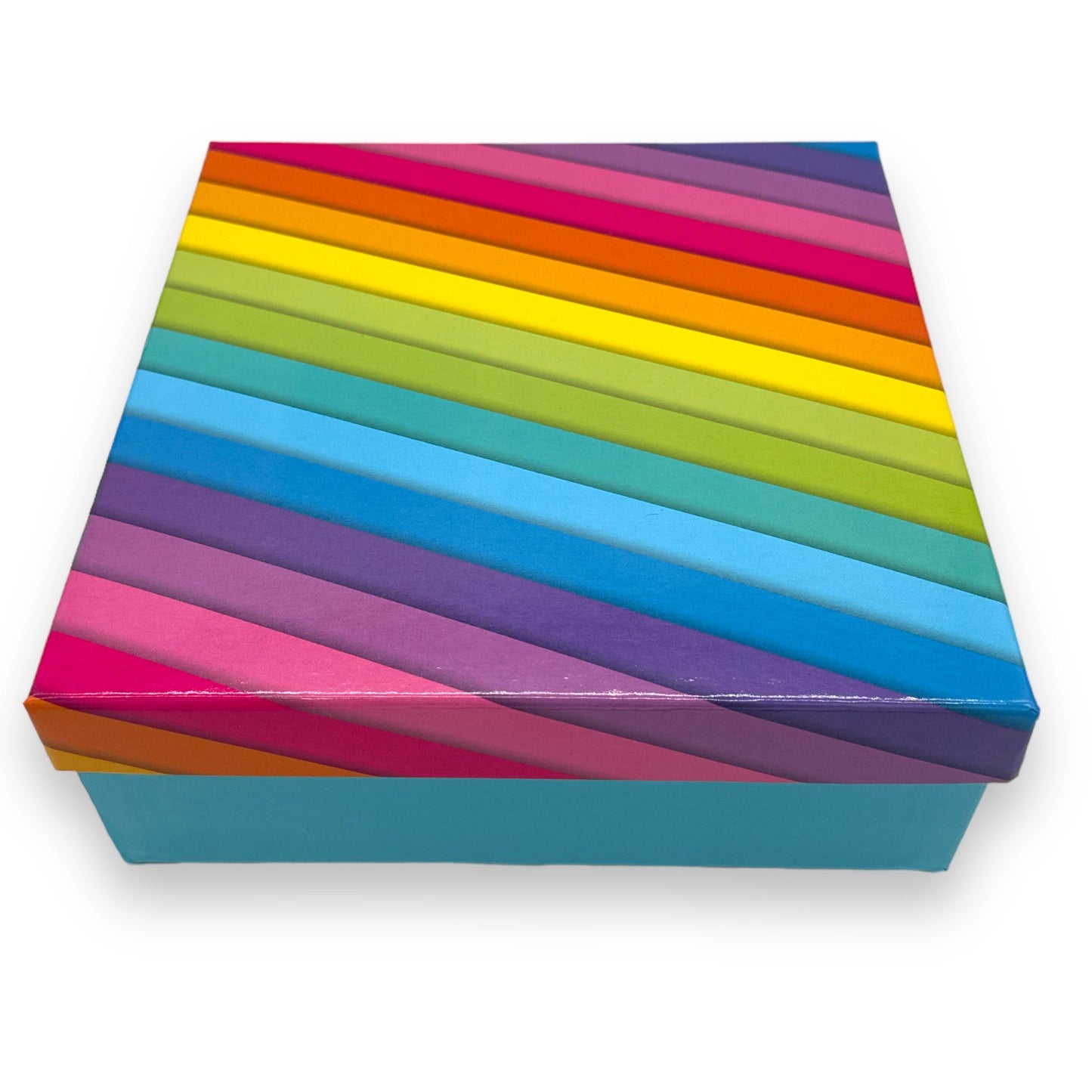 Regenboog Kartonnen Doos - 20x7,4 cm - Voeg Kleur en Stijl Toe aan Je Opbergruimte