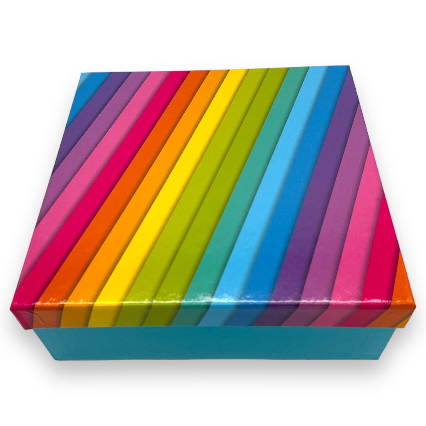 Regenboog Kartonnen Doos - 22x7.8cm - Voeg Kleur en Stijl Toe aan Je Opbergruimte