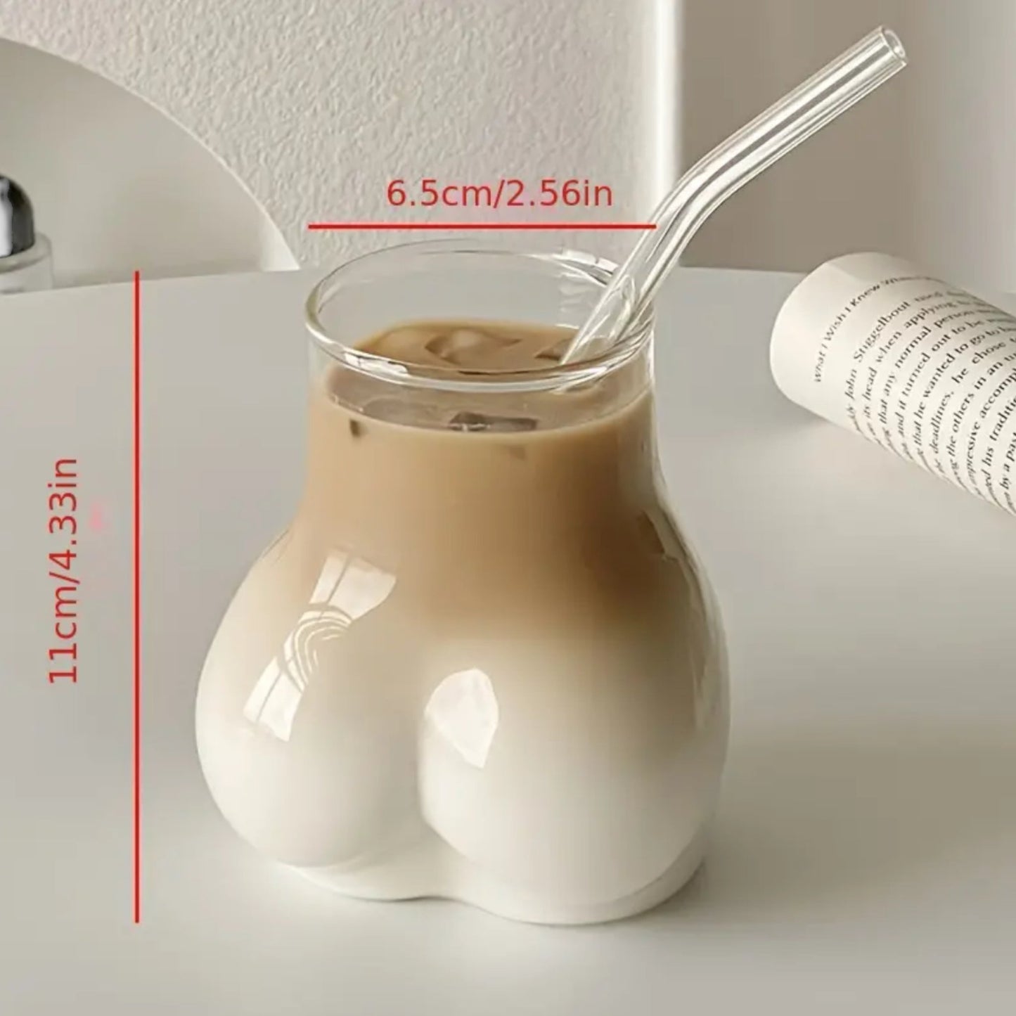 Sexy Buttocks Glass - 450ml, Size 6.5x11cm