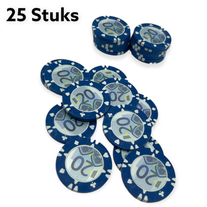 Verbeter Je Pokeravonden Met Deze Set Van Pokerfiches In 6 Verschillende Modellen 25 Stuks