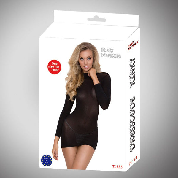 Nachtelijke Verrukking - TL135 - Sensuele Lingerie - One Size Fits Most - Luxe Geschenkdoos - Zwart