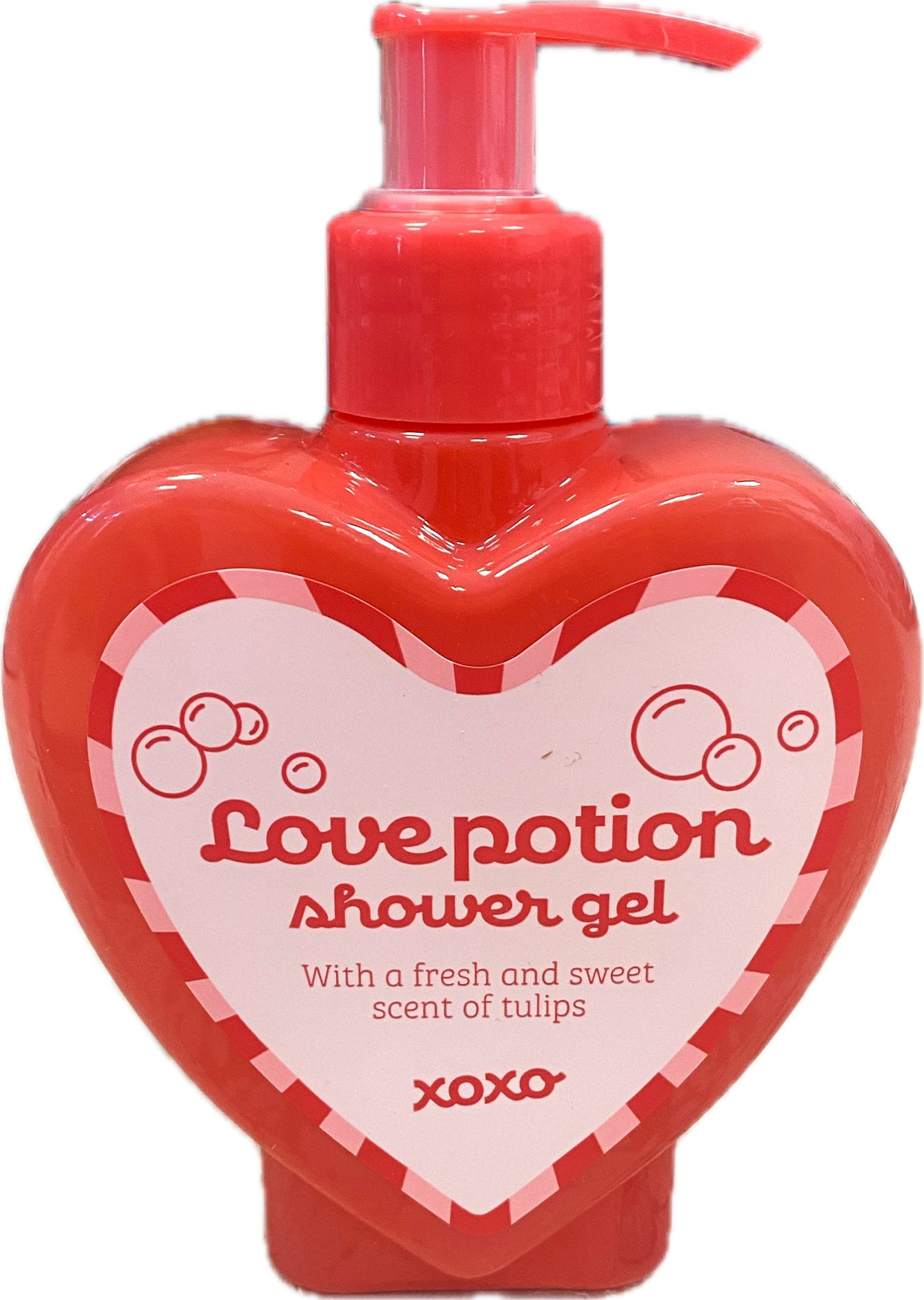 Love Potion Shower Gel - Hartvormige Fles met Tulpgeur - 300ml
