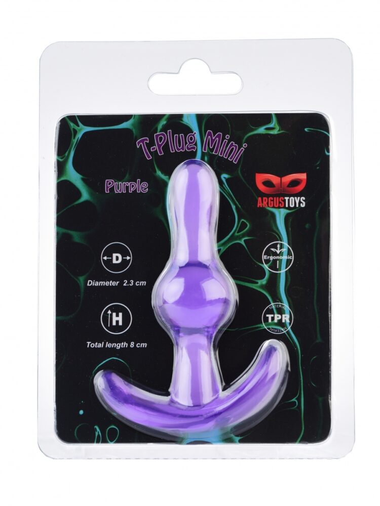 Argus T-Plug Mini Paars - Verpakt in Sterke Blister - AT 001096
