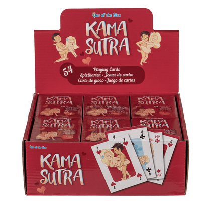 Ontdek nieuwe mogelijkheden met het KamaSutra kaartspel - Cartoon man en vrouw sexstandjes - 54-delig