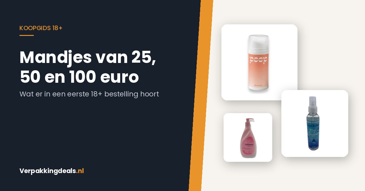 Flacons glijmiddel, toycleaner en intieme wasgel naast elkaar