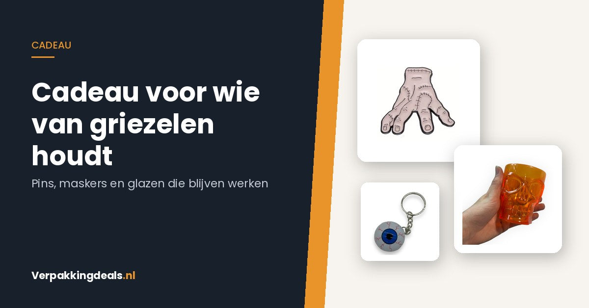 Enamel pin, skeletglazen en oogbal-sleutelhanger als cadeau-ideeën