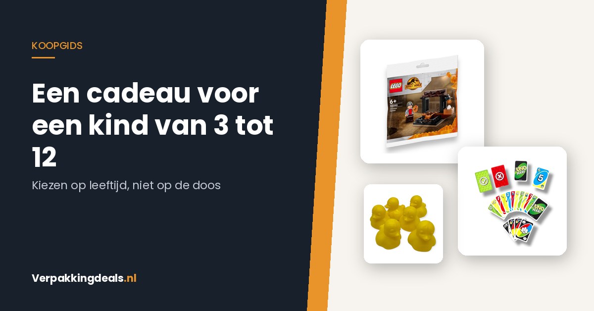 Bouwset, kaartspel en badeendjes als cadeau voor een kind van 3 tot 12 jaar