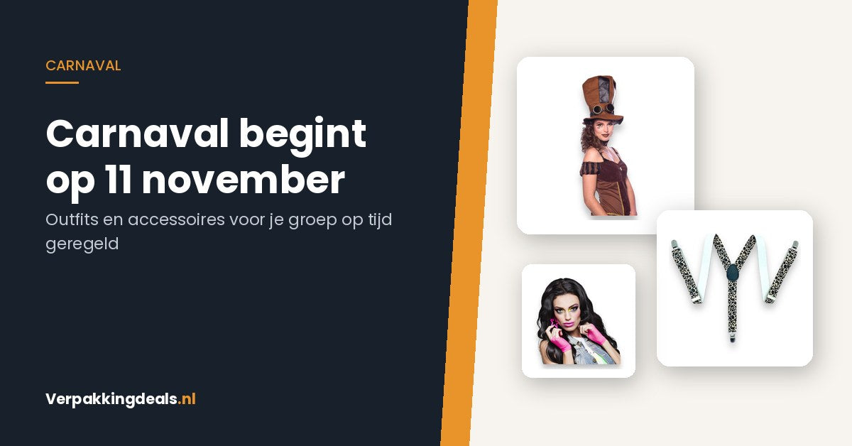 Carnavalsaccessoires: steampunk hoge hoed, bretels met panterprint en neon handschoenen