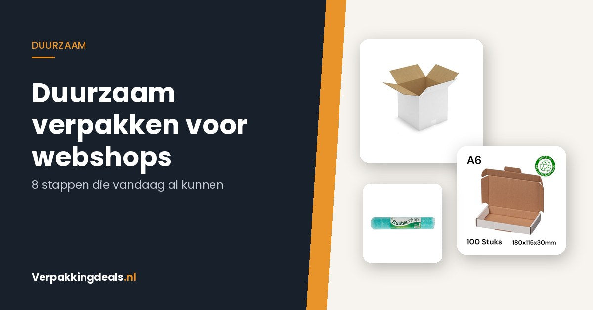 Kartonnen verzenddoos, gerecyclede brievenbusdoos en noppenfolie