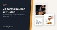 Oliespray, siroopdispenser en mini trechters voor je eerste keuken