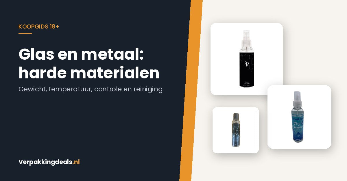 Flacons toycleaner en glijmiddel op waterbasis voor het onderhoud van glazen en metalen artikelen