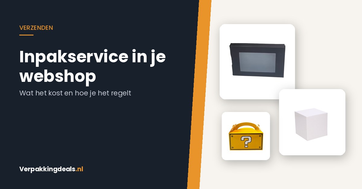 Cadeaudozen met venster, kubusdoos en traktatiedoos voor een inpakservice in je webshop
