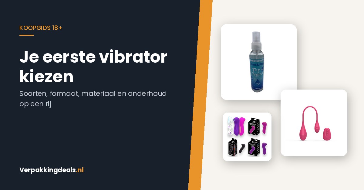 Neutrale verpakte 18+ producten met toycleaner-flacon en discrete speeltjes