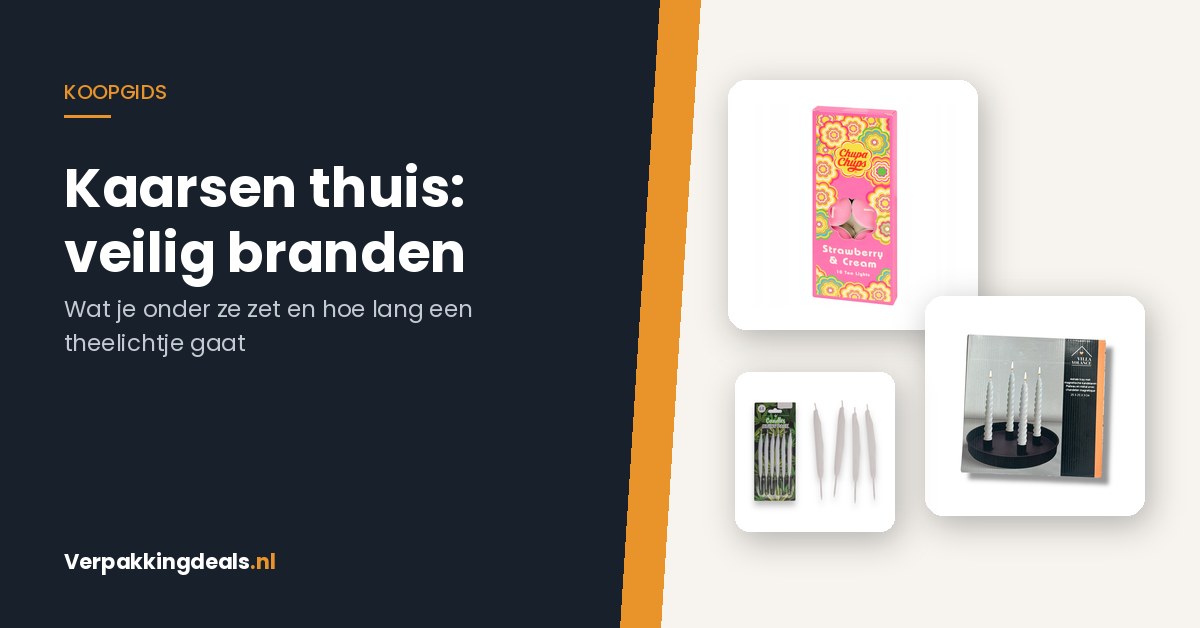 Theelichtjes, glazen waxinelichthouder en kaarsenset voor thuis