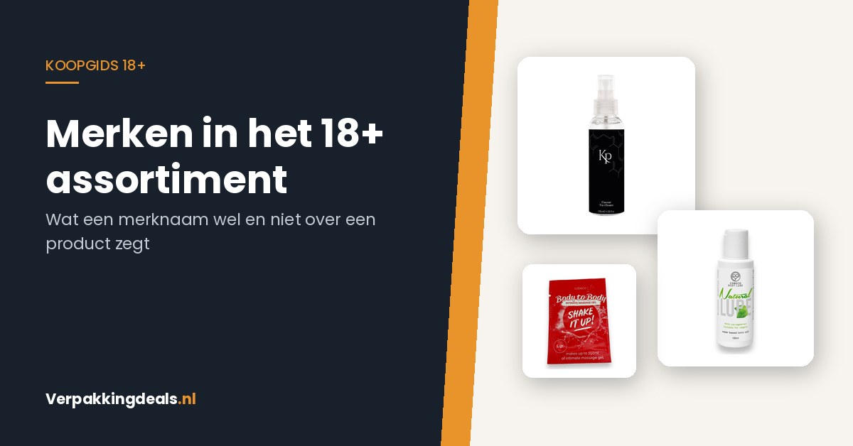 Flacons en verpakkingen van verzorgingsproducten uit het 18-plus assortiment