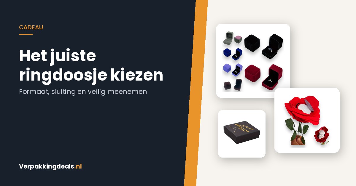 Verschillende ringdoosjes en luxe cadeaudoosjes voor een ring