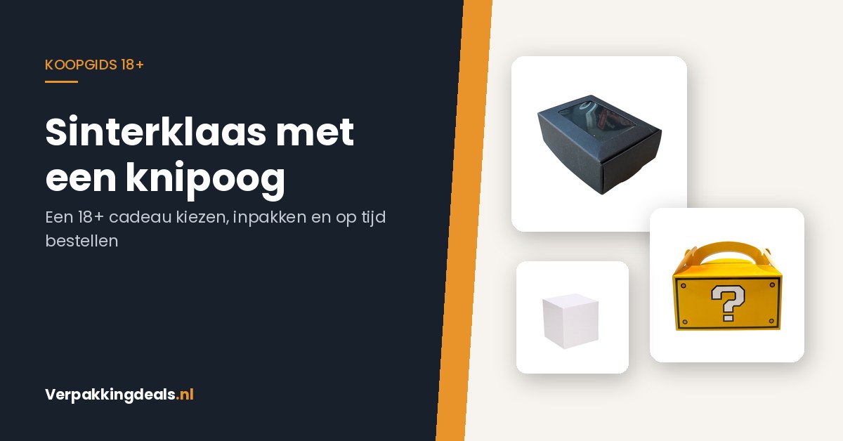 Kartonnen cadeaudozen voor het inpakken van een sinterklaascadeau