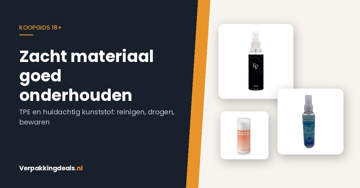 Flacons toycleaner en glijmiddel op waterbasis voor het onderhoud van zacht materiaal