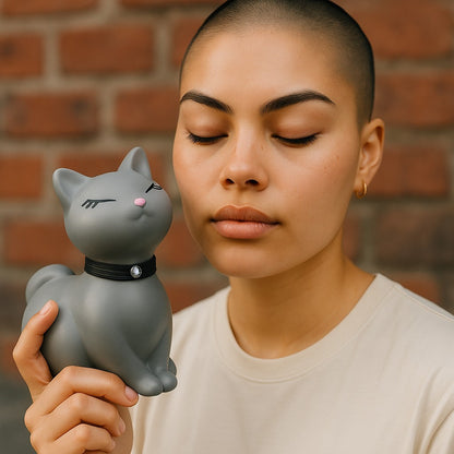 I Rub My Kitty – Grijze Waterproof Vibrerende Massager | Discreet Katje