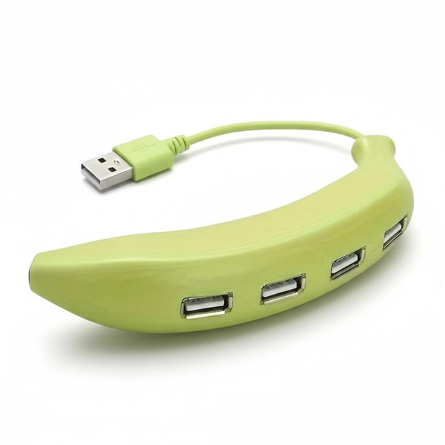 USB Hub 4 Poorten – Groene Banaan Vorm – Grappige Gadget