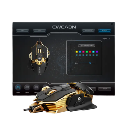 Zwarte Gaming Muis met 9 Programmeerbare Knoppen – Vortex G5