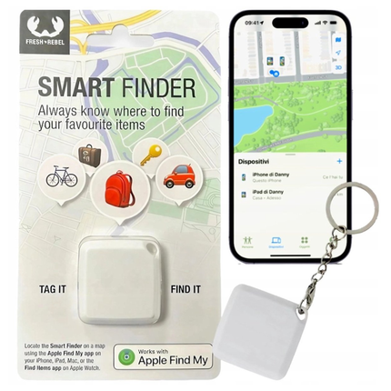 Smart Finder Sleuteltracker Wit – Bluetooth Tracker voor Sleutels & Tas