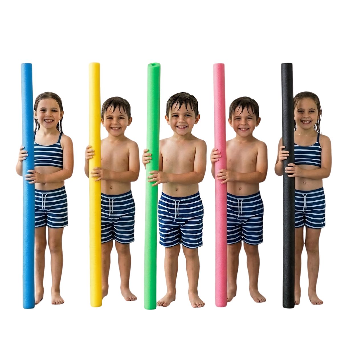 Schwimm-Noodle 155 cm - Blau, Rot, Gelb, Grün oder Schwarz