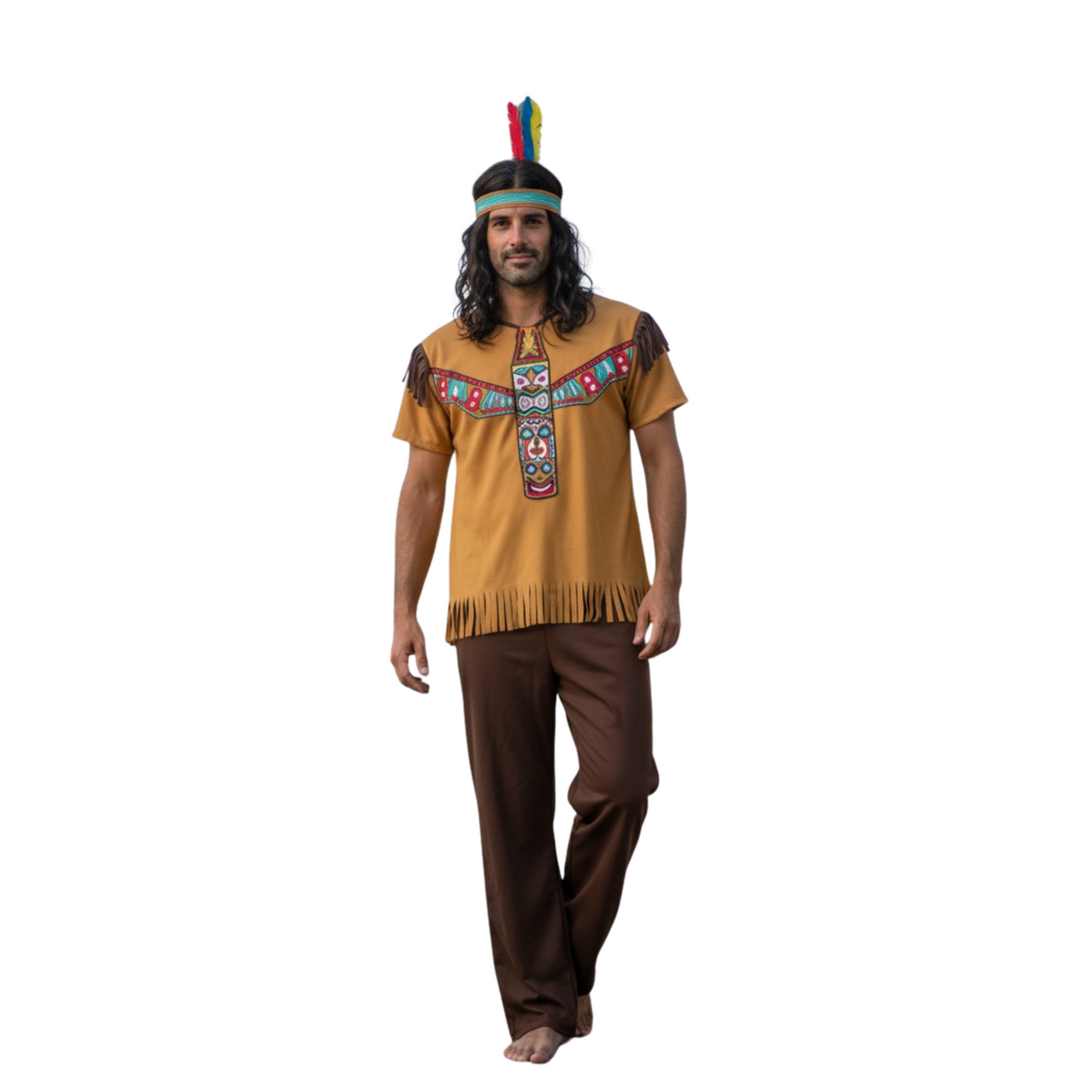 Indianen Kostuum Heren - Shirt en Broek met Franjes