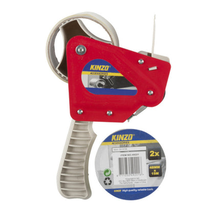 Kinzo tape dispenser met twee rollen tape